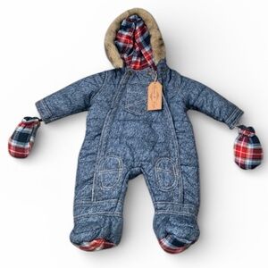 HONOUR & PRIDE Baby Snowsuit Winter Warm Size 0-3 Months Mitts Boots Unisex NEW